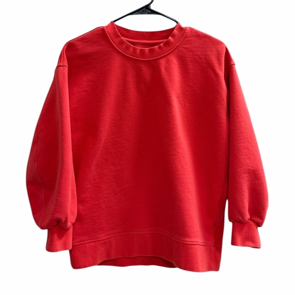 LULULEMON Perfectly Oversized Crewneck Sweatshirt Red Size 4 Estimated